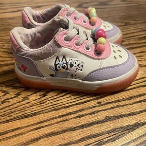 Pink and Purple Kids Sneakers with Bluey Design